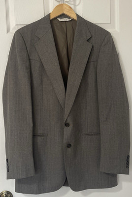 Dallas Western Blazer 40? USA Made Wool Gray Pinstripe Cowboy Sport Coat Saba AZ