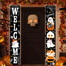 Halloween Door Decorations Boo Welcome Halloween Door Banner
