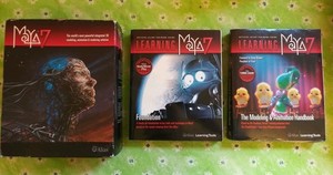 Maya 7 - Alias 3D Modeling Software and two Maya 7 Training books