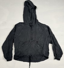 Lululemon City Stroll 1/2 Zip Pullover Hoodie Tencel Cinch Hem Black Women's M