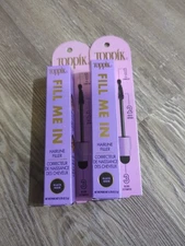 Lot Of 2 Toppik Fill Me In Hair Line Mascara Wand, Black Noir, Brows Beard