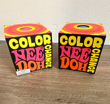 2 Schylling NeeDoh Color Change Squishy Stress Reliever Squeeze Ball Pink  Blue