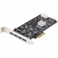 StarTech.com 4-Port USB 3.2 5Gbps PCIe Card 4x USB-A Ports