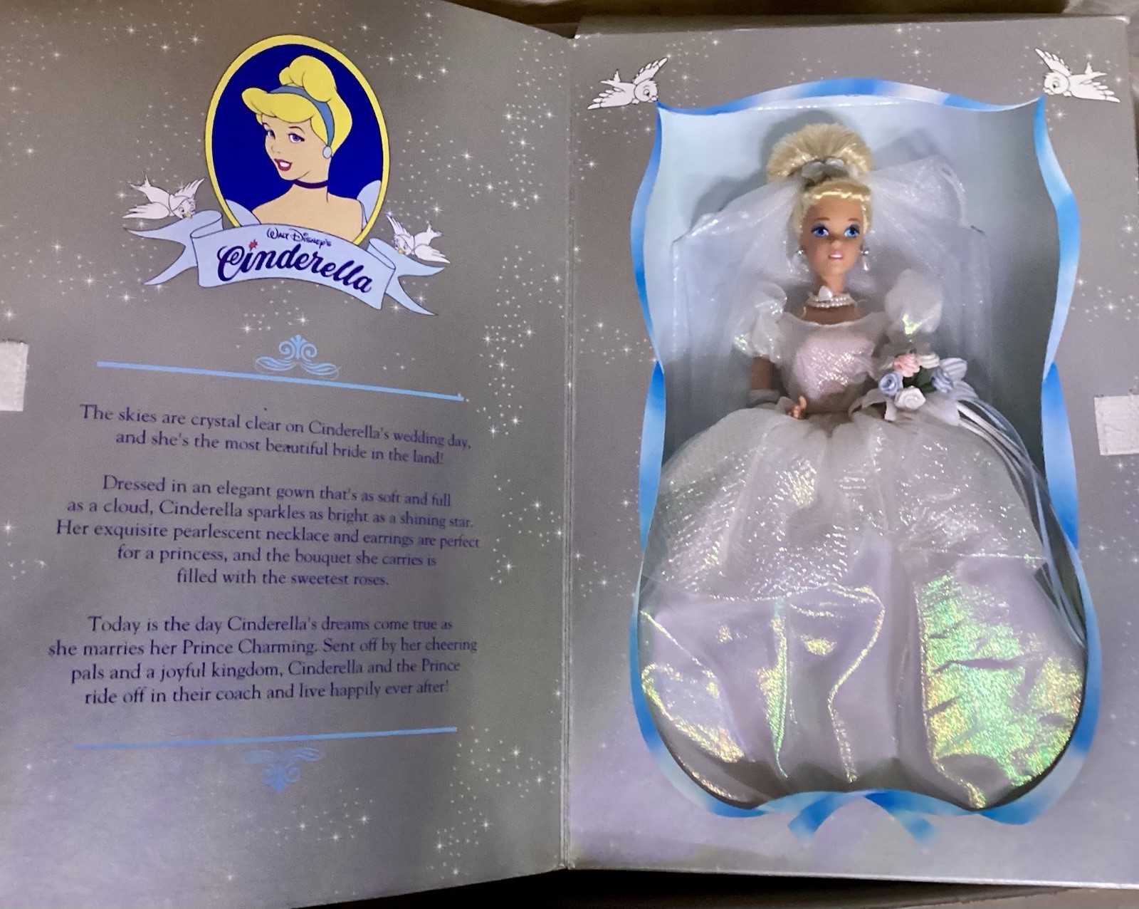 Disney Wedding Cinderella Barbie 1995 45th Anniversary