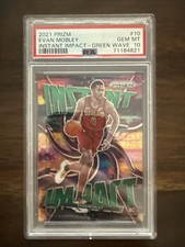 2021-22 Panini Prizm - Instant Impact Evan Mobley #10 Green Wave Prizm (RC)
