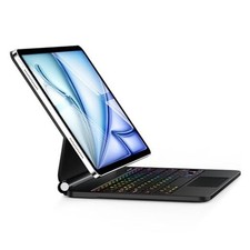 Keyboard Case for iPad Air 13 inch M3 2025/M2, 2024 ,iPad Pro 12.9 Jet Black