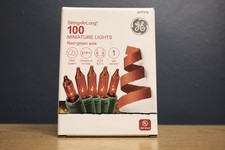 GE String-A-Long 100-Count 20.6-ft RED Christmas String Lights On Green wire NEW