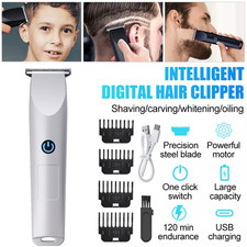 Electric Hair Clippers Beard Trimmer Men Pro Barber Shaving Machine White