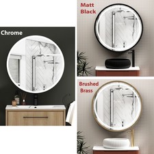 LED Illuminated Bathroom Mirrors Wall Mounted with Touch Sensor Frame& Frameless