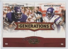 2008 Donruss Threads Generations Adrian Peterson Chuck Foreman #G-7 0a3