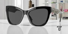 VERSACE VE4417U 535887 Cat Eye Black Dark Grey 56 mm Women's Sunglasses