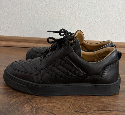 Leandro Lopes Herren Sneaker Low Top Leder schwarz EU 42 