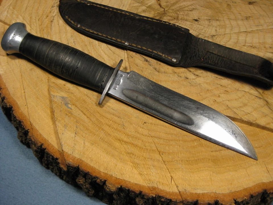 老式二战PAL CUTLERY(雷明顿)右手-36军用剧院刀带SHEATH — 第 3/4 张图片