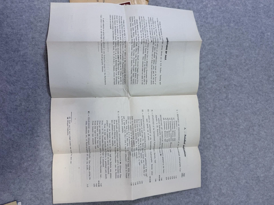 List Of Publications International Hydrographic Bureau 1952 Monaco Nautical — 第 4/4 张图片