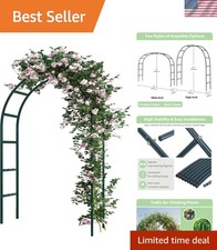94" Metal Garden Arch Trellis for Climbing Plants Outdoor, Garden Arbors and ...