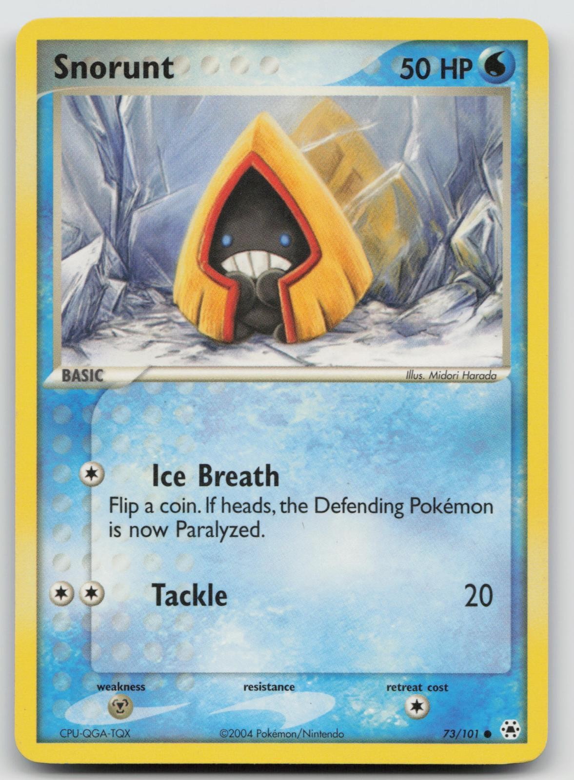 Snorunt 73/101 Hidden Legends Pokemon MP F304