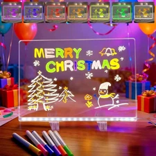 Lumiboard LED Drawing Board, 2026 New LED Note Board with Colors, 13.7"X10" 4 Mo
