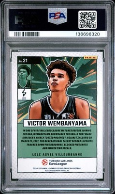 PSA 10 2024 DONRUSS NET MARVELS VICTOR WEMBANYAMA SILVER PRESS