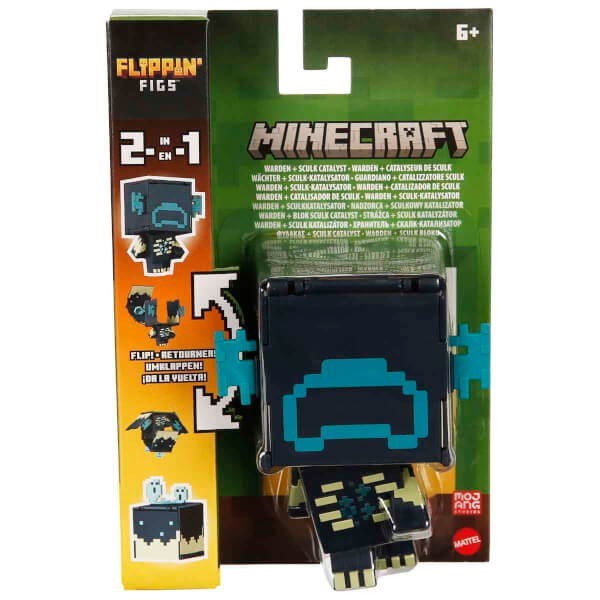 MINECRAFT Flippin' Figs WARDEN Custode CATALIZZATORE SCULK Figura 9cm HTL43