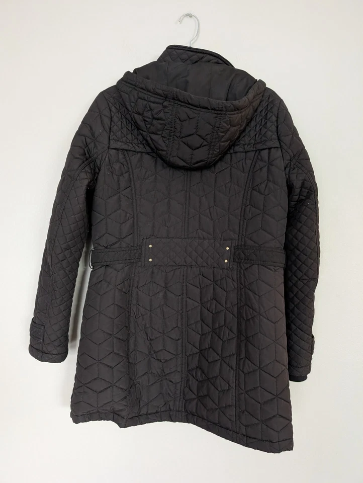 Weatherproof Quilted Jacket Women's Size M Black Full Zip Hooded Coat - Image 4 of 4