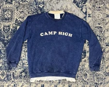 Camp High Spy Dye Crewneck Sweatshirt Indigo Size Medium John Mayer
