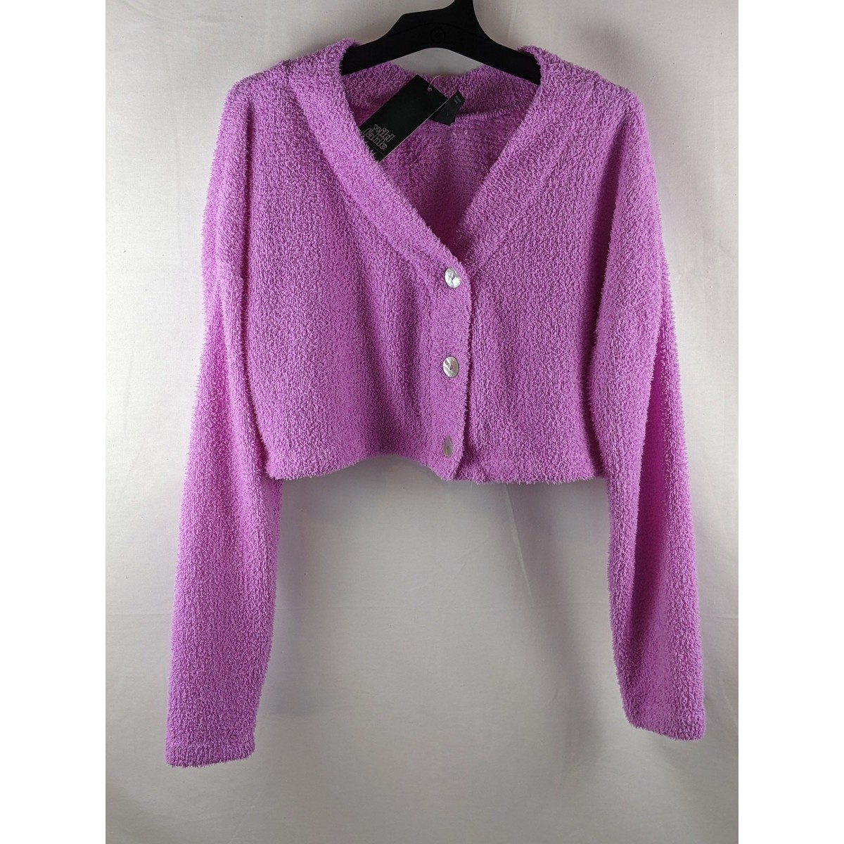 Wild Fable Cropped Cozy Shrug Cardigan Violet S Purple Lightweight
