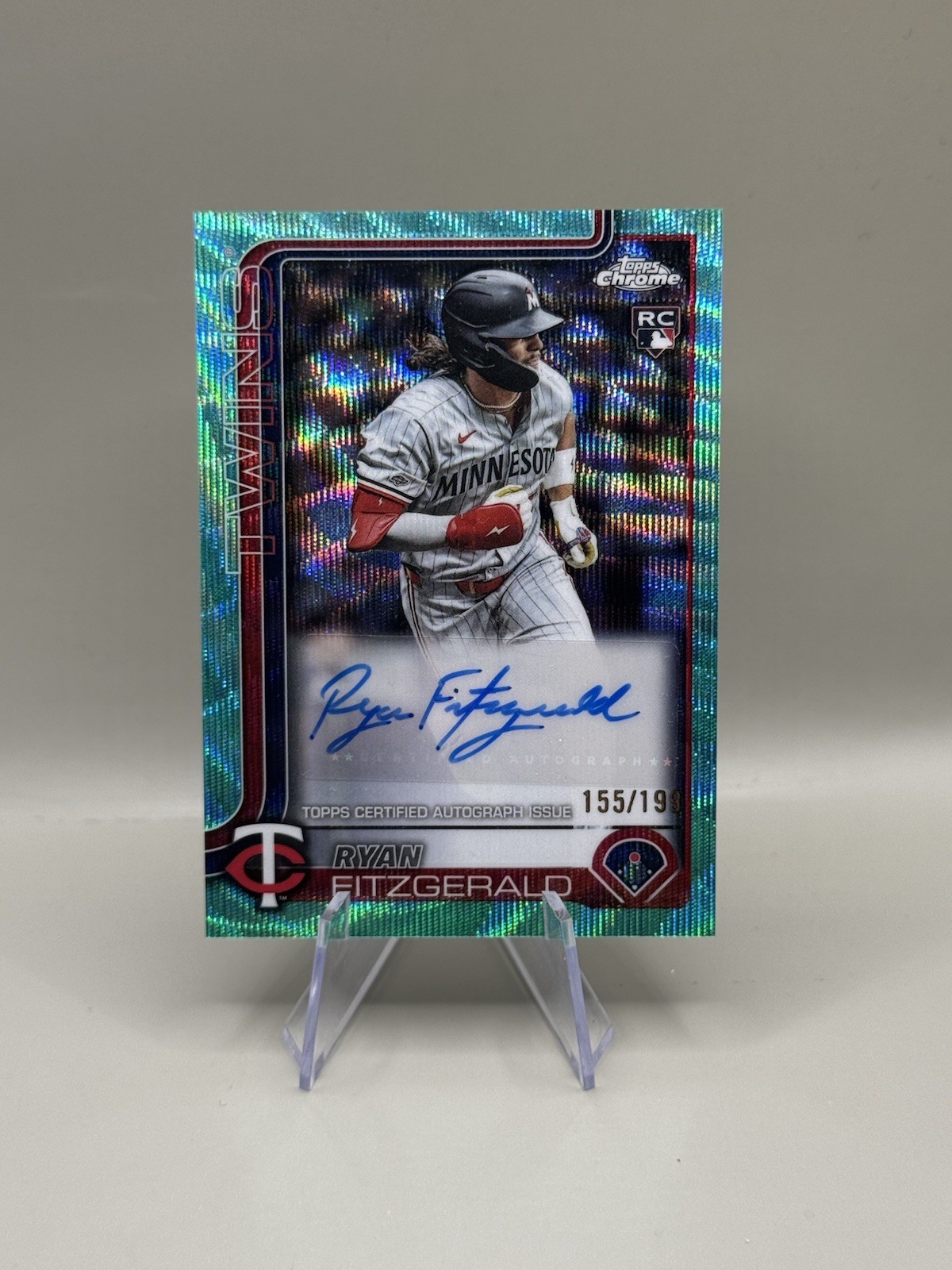 2025 Topps Chrome Update Series - Autographs Ryan Fitzgerald #AC-RF Aqua /299