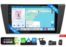 Android 14 9" QLED 6+64 for BMW E90 335i 328i Car Stereo CarPlay GPS Navi 4G LTE