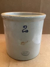 Antique Red Wing Union Stoneware Crock 2 Gallon 2 Inch Wing