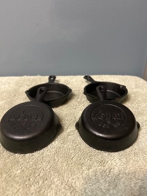  Lodge mini cast iron skillet 3.5'' with 2 pour lips (set of 4)