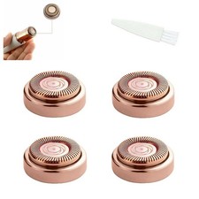 4Pcs Portable Facial Body Hair Remover Replacement Heads Blades Cleaning Kit