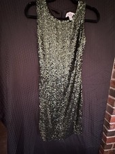 Badgley Mischa Green Sequin Cocktail Dress Size 10