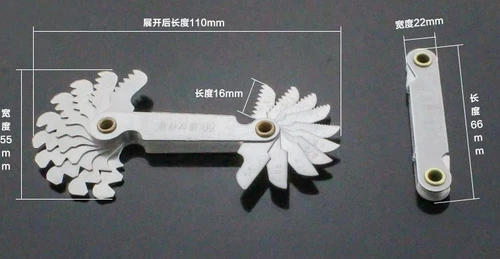 1pc 55° Whitworth and 1pc 60° Metric screw Thread pitch Measure Gage