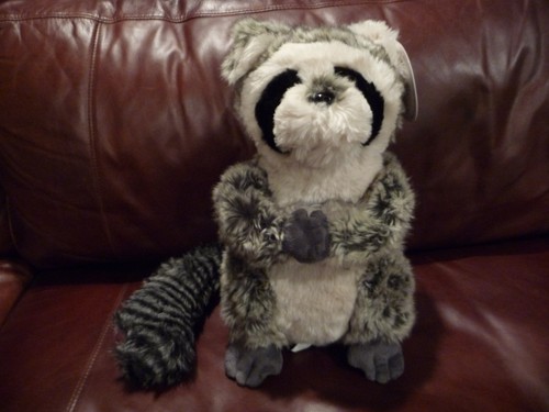 NWT Pottery Barn Teen Faux Fur Rockin Raccoon Plush Speaker Ipod PB Teen - Picture 2 of 4
