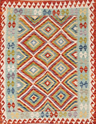 Flatweave Reversible Tribal Kilim Kelim Rugs Handwoven Wool Carpets 4x5 ft