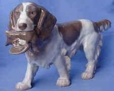 ENGLISH SPRINGER BRITTANY SPANIEL BING & GRONDAHL DENMARK DOG 10" B&G figurine