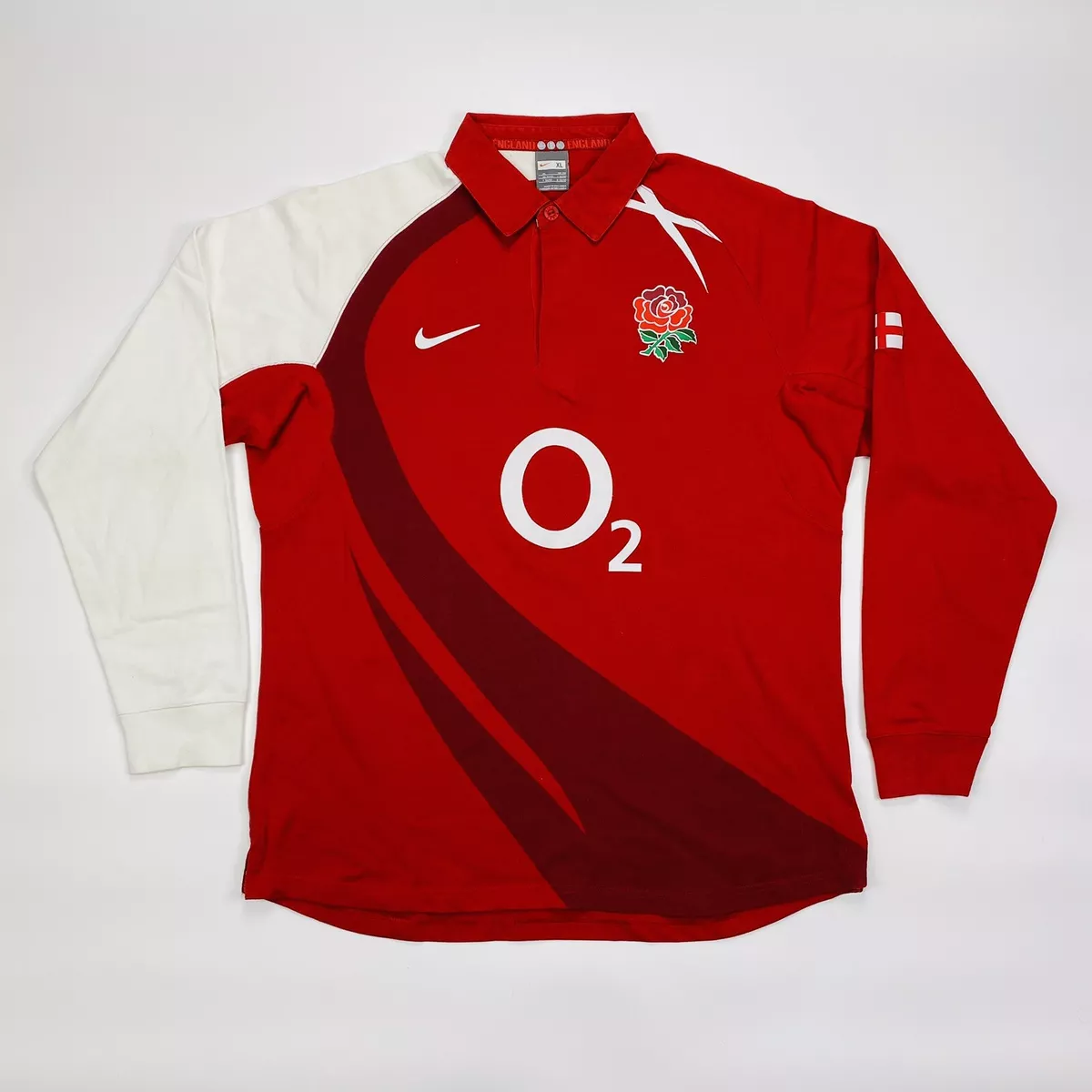 England Rugby Jersey Shirt O2 Rose Size XL Long Sleeve Nike 234517-610 eBay