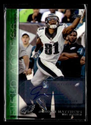 2015 Topps Field Access Jordan Matthews Autograph Green /50 #53 U7032