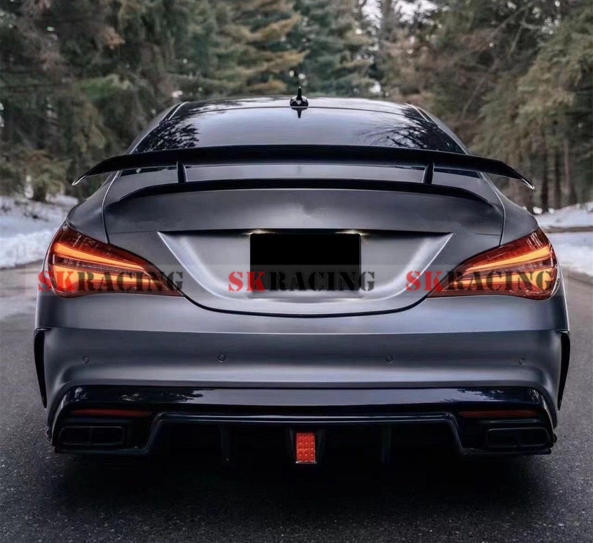 Becquet Toit Arrière Becquet Coffre Fiber Carbone Style Renntech Classe