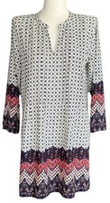Collective Concepts V-Neck Long Sleeve Pullover Shift Dress Women's Sz S