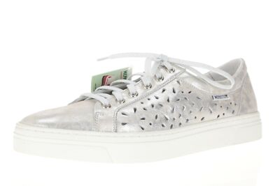 Mephisto 187196 Womens Soft Leather Shoes Sneakers Silver Size 10 US