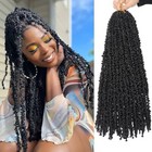 Leeven 24� Butterfly Locs Crochet Hair, Pre-Looped, 6 Packs, 1B# RRP £31