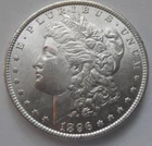 1896 P Morgan Silver Dollar, BU+ (96PHG1) FREE SHIPPING