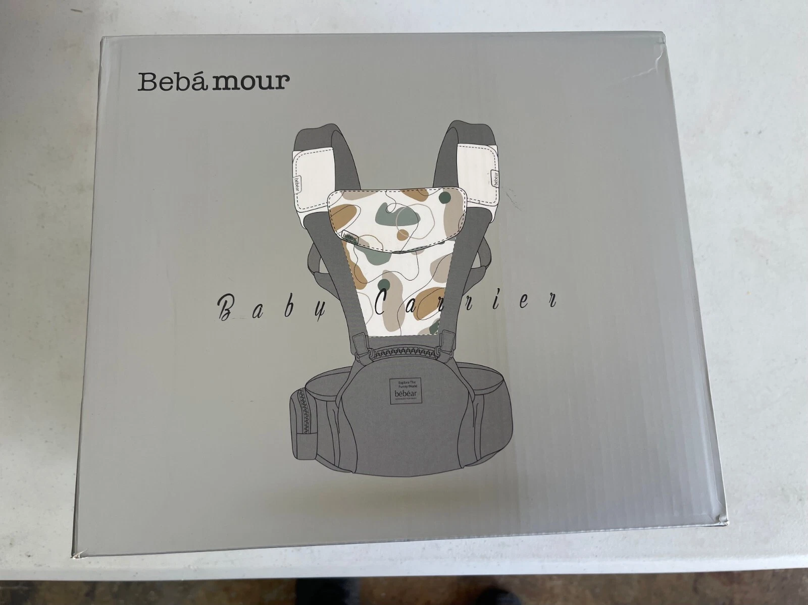Bebamour Baby Carrier Bebear Multifunction Hip Seat Carrier Air Gray