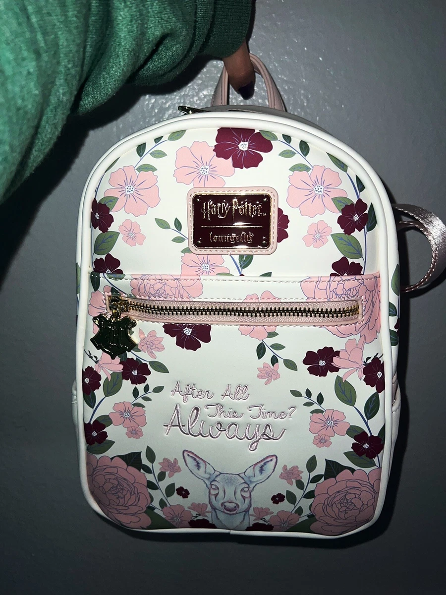 Loungefly Harry Potter After All This Time Always Floral Mini Backpack NWT