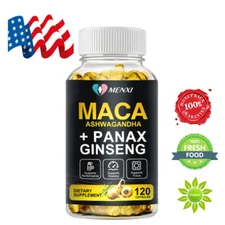 Organic Black Red Yellow MACA ROOT Capsules For Men & Women 120 Pills 10000mg