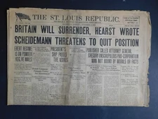 WWI Era Newspaper - The St. Louis Republic - Dec 11 1918 - 12 pgs.