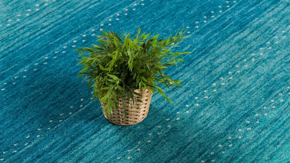 Natur Teppich Indo Gabbeh Indira Türkis Verlauf - Bild 3 von 4