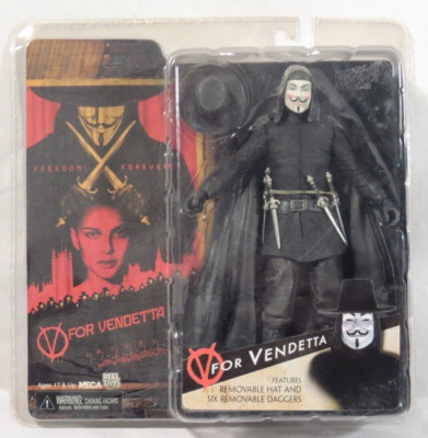 V FOR VENDETTA Reel Toys 7.5'' NECA  DC Comics 2006 Removable FACTORY SEALED