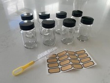 8PCS 2oz Glass Jars  Lids Small Containers with Screw Caps Leakproof/Wide Mouth